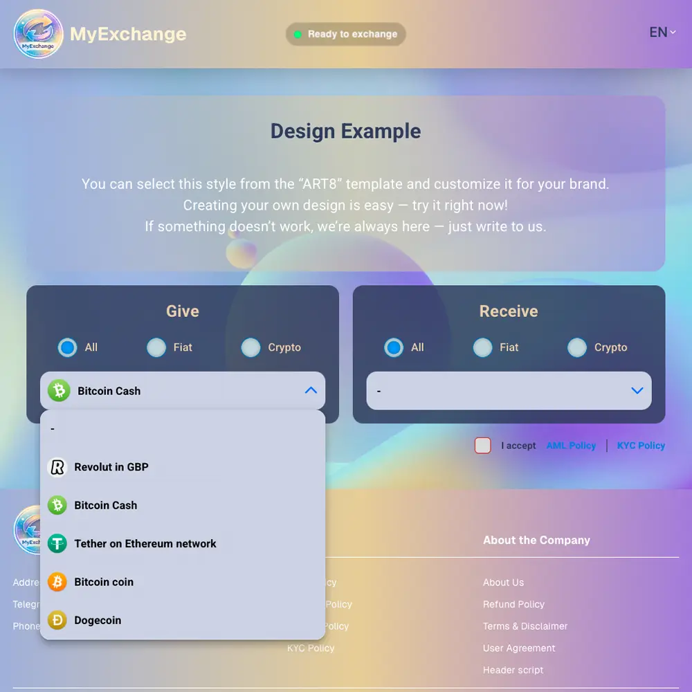 Integrated crypto processing & wallet